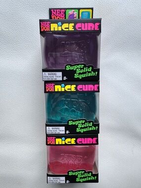 SHIPS TODAY! Nee Doh Nice Cubes Blue Purple Pink Easter Squishy TikTok Viral Toy